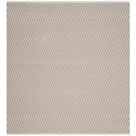 Safavieh 6 x 6 ft. Montauk Hand Woven Square Area Rug Ivory & Grey MTK339A-6SQ